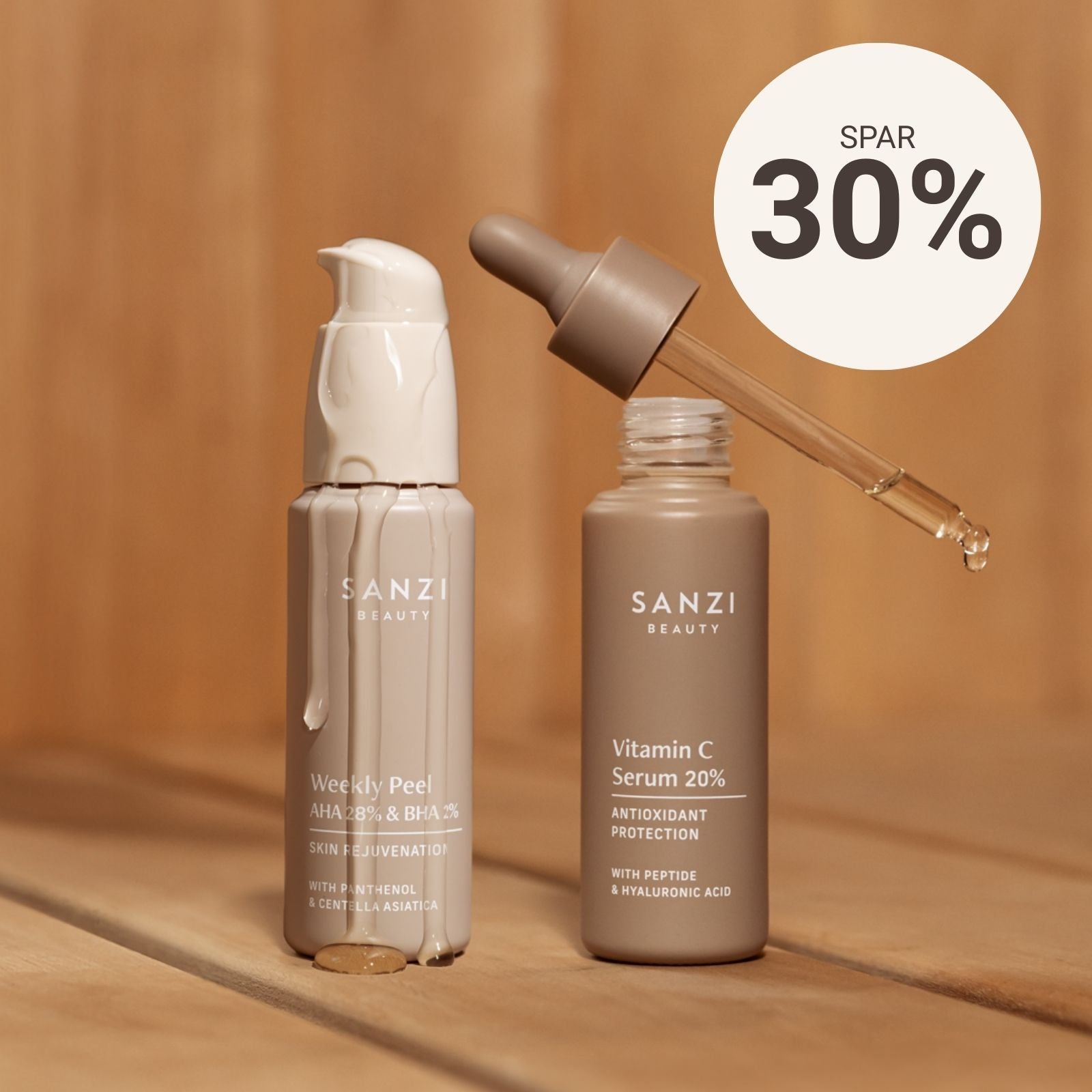PAKKE: VITAMIN C SERUM 20% + WEEKLY PEEL