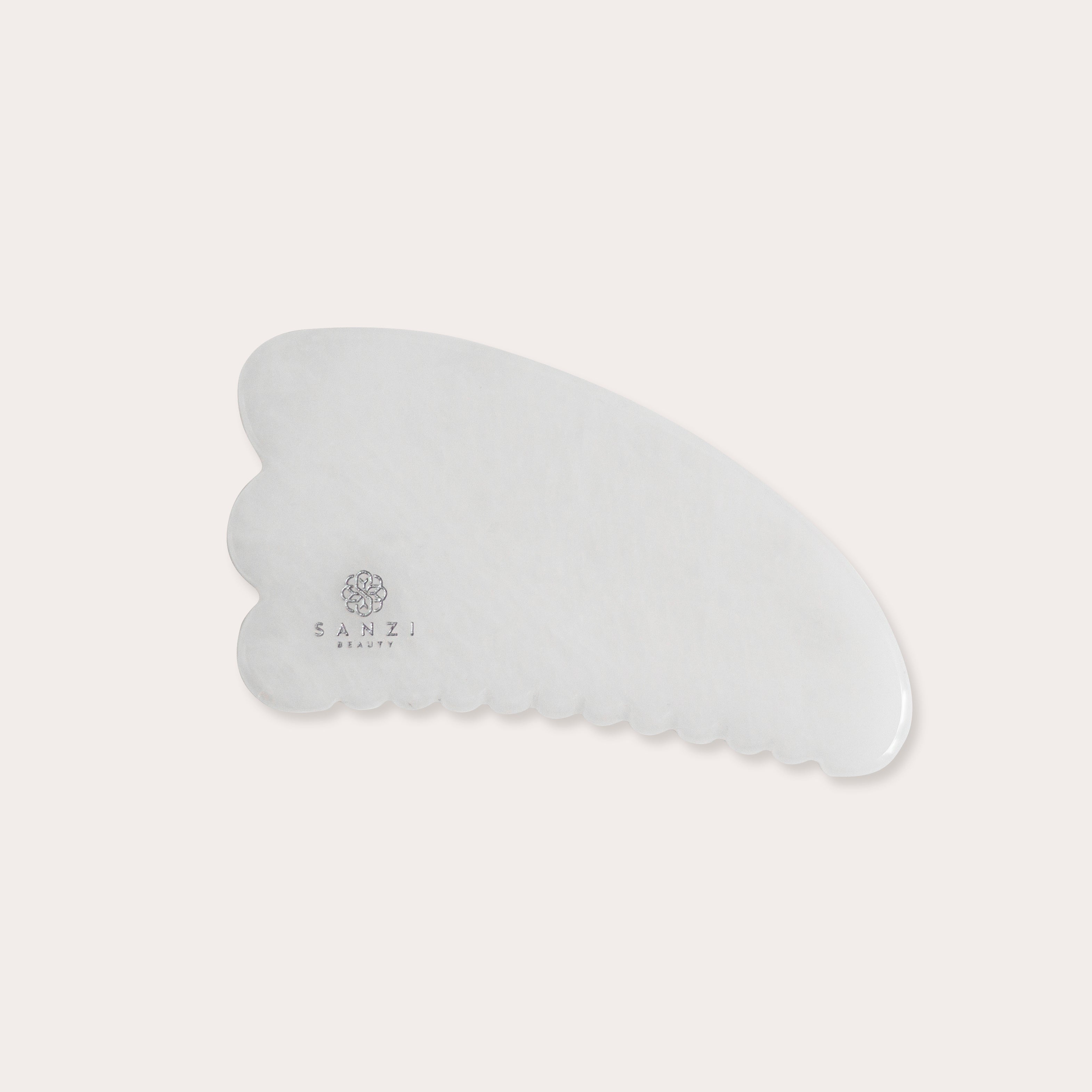 GUA SHA SCULPT (white jade) - TIDLIGERE DESIGN